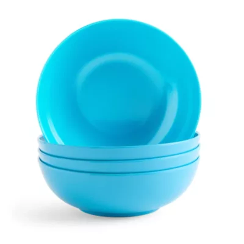 Outdoor Oasis Solid Blue 3-pc. Melamine Pasta Bowl