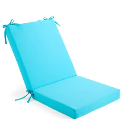 Outdoor Oasis Horizon Turquoise Fade Resistant Patio Chair Cushion