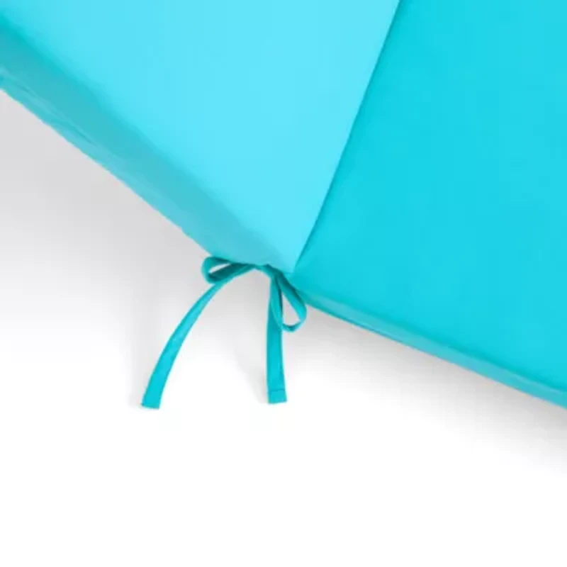 Outdoor Oasis Horizon Turquoise Fade Resistant Patio Chair Cushion