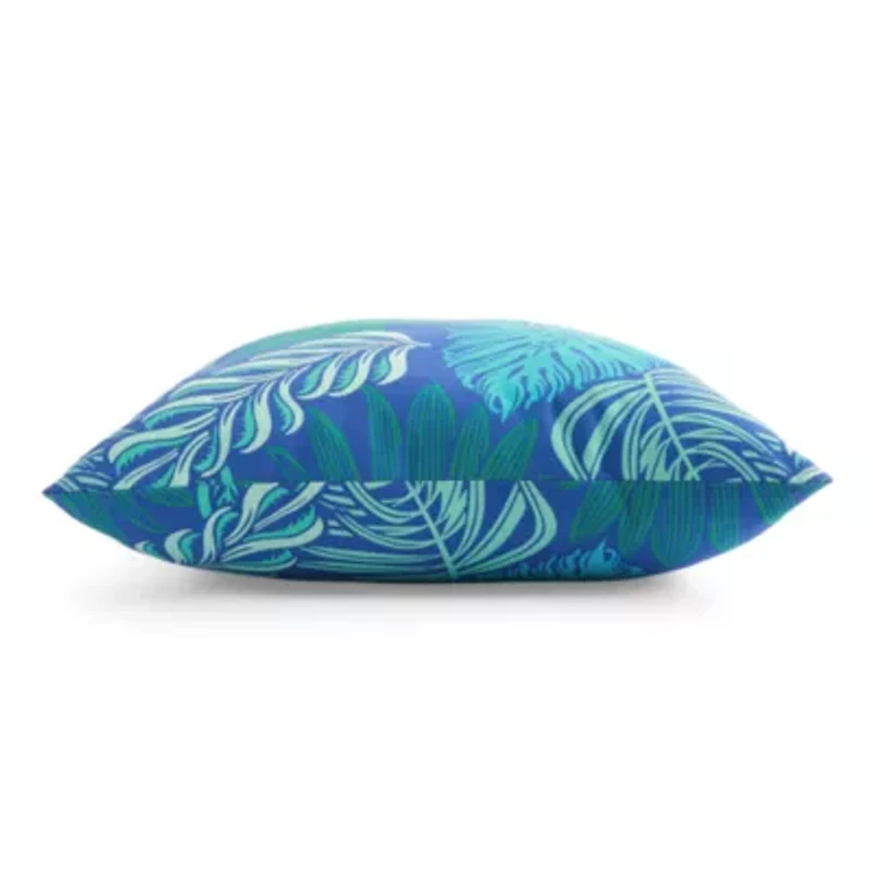 Outdoor Oasis 20"X 20" Tropical Print Square Throw Pillow