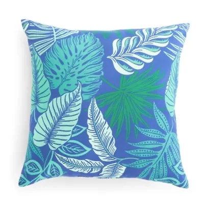 Outdoor Oasis 20"X 20" Tropical Print Square Throw Pillow