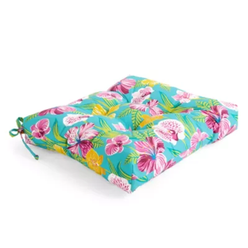 Outdoor Oasis Orchid Print Patio Seat Cushion