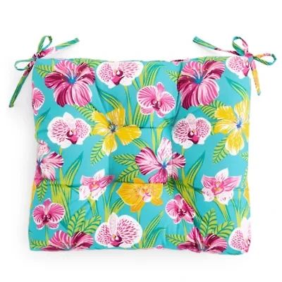 Outdoor Oasis Orchid Print Patio Seat Cushion