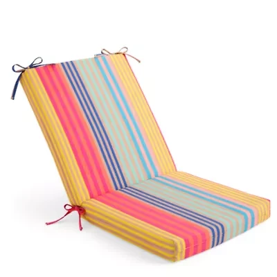 Outdoor Oasis Multistripe Print Fade Resistant Patio Chair Cushion