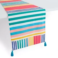 Outdoor Oasis Multistripe Table Runner