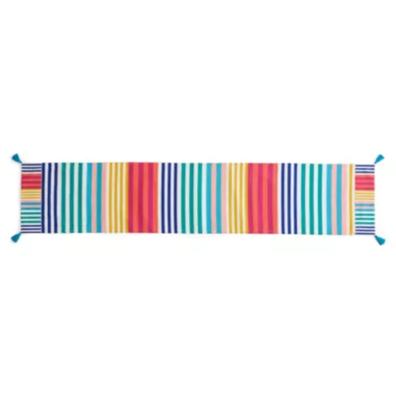 Outdoor Oasis Multistripe Table Runner