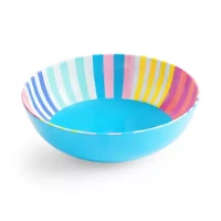 Outdoor Oasis Stripe Print 4-pc. Melamine Pasta Bowl