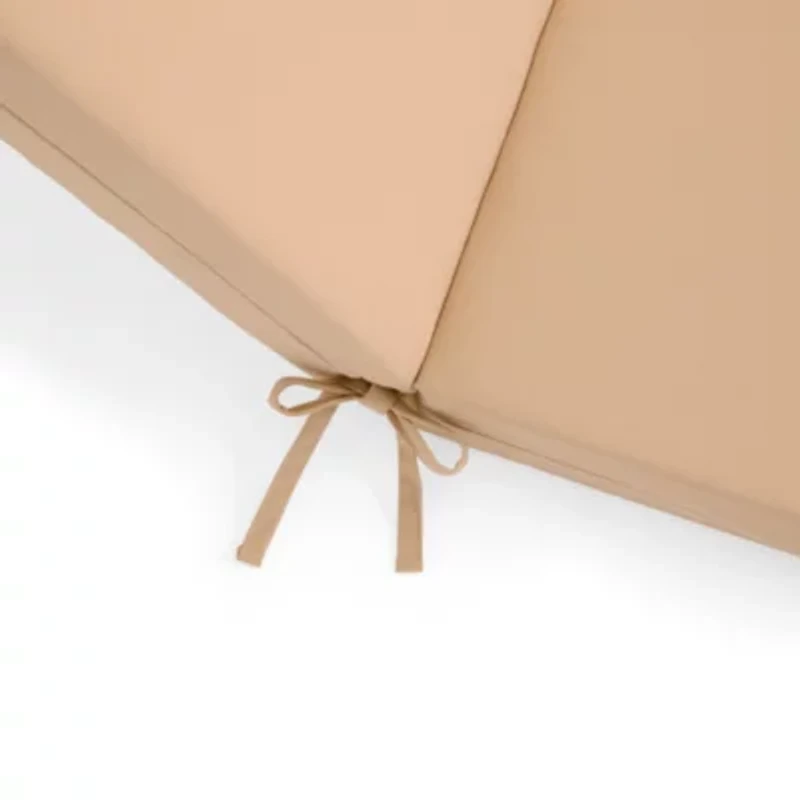 Outdoor Oasis Light Beige Fade Resistant Patio Chair Cushion