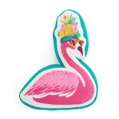 Outdoor Oasis Flamingo Figural Throw Pillow
