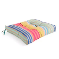 Outdoor Oasis Multistripe Print Patio Seat Cushion