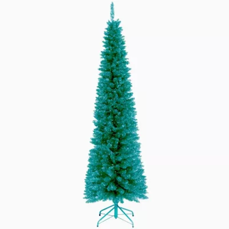 National Tree Co. Turquoise Tinsel 6 Foot Christmas Tree
