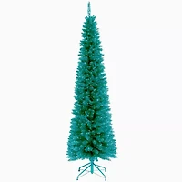 National Tree Co. Turquoise Tinsel 6 Foot Christmas Tree