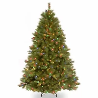 National Tree Co. Winchester Pine 7 1/2 Foot Pre-Lit Pine Christmas Tree