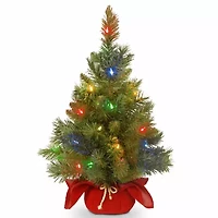 National Tree Co. Majestic Spruce 2 Foot Pre-Lit Spruce Christmas Tree