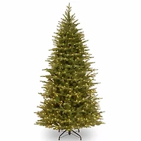 National Tree Co. Nordice Spruce Slim 7 1/2 Foot Pre-Lit Spruce Christmas Tree