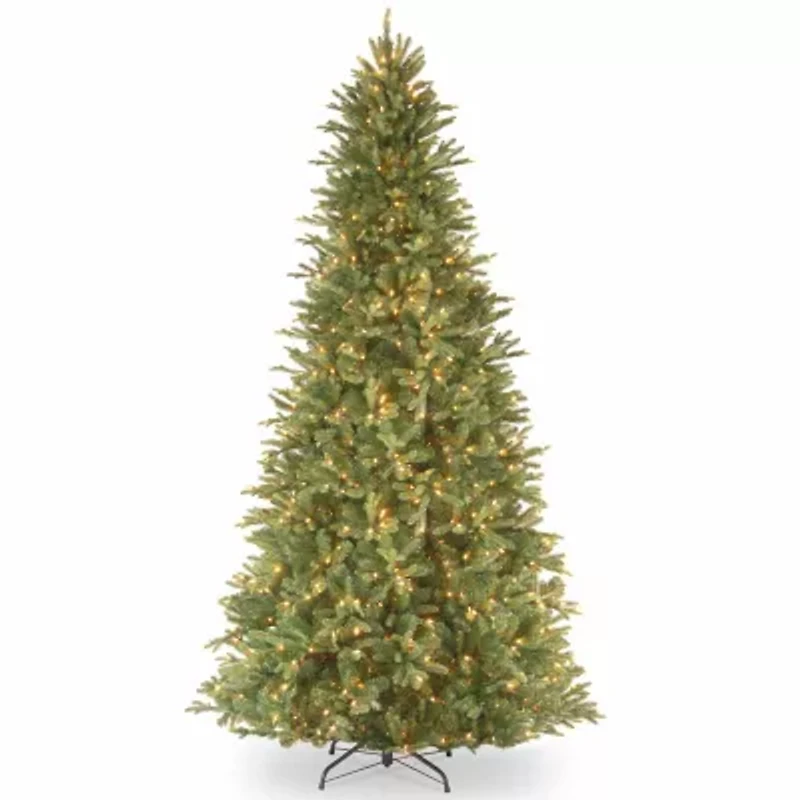 National Tree Co. Tiffany Fir Slim 12 Foot Pre-Lit Fir Christmas Tree