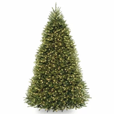 National Tree Co. Dunhill Fir Hinged 9 Foot Pre-Lit Fir Christmas Tree