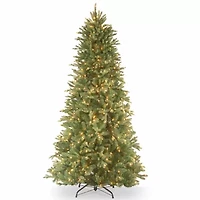 National Tree Co. Tiffany Fir Slim 7 1/2 Foot Pre-Lit Fir Christmas Tree