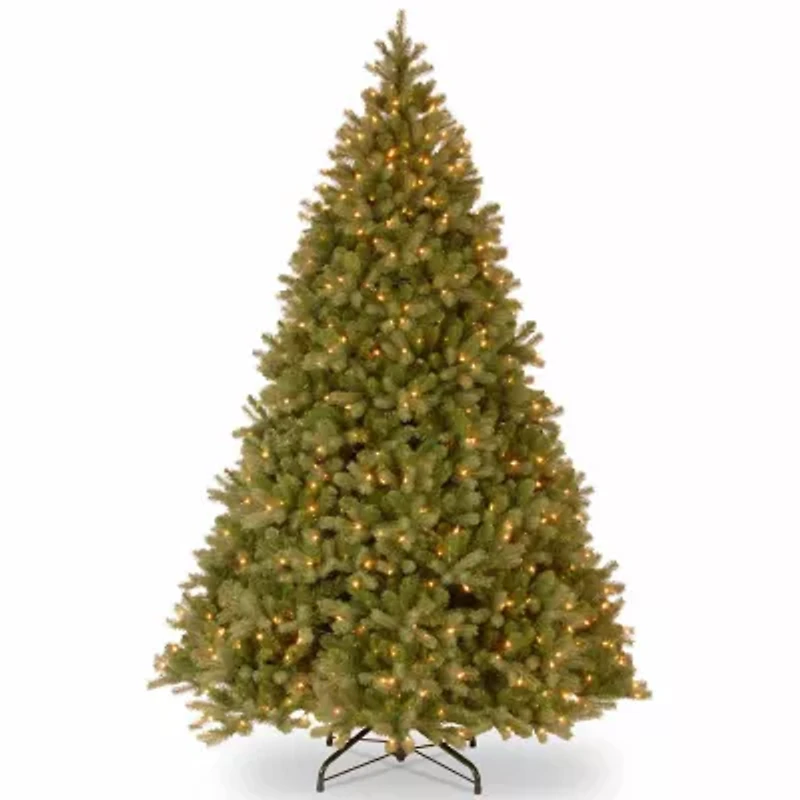 National Tree Co. Downswept Douglas Fir Hinged Foot Pre-Lit Fir Christmas Tree