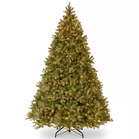 National Tree Co. Downswept Douglas Fir Hinged Foot Pre-Lit Fir Christmas Tree
