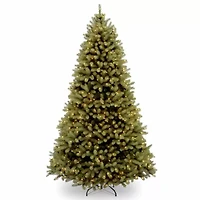 National Tree Co. Downswept Douglas Fir Hinged 6 Foot Pre-Lit Fir Christmas Tree