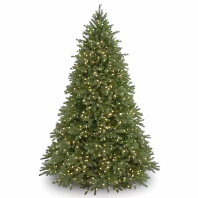National Tree Co. Jersey Fraser Fir Hinged 7 1/2 Foot Pre-Lit Fir Christmas Tree