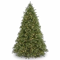 National Tree Co. Jersey Fraser Fir Hinged / Foot Pre-Lit Fir Christmas Tree