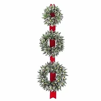 National Tree Co. Sparkling Glittered Tips 3-pc. Wreath