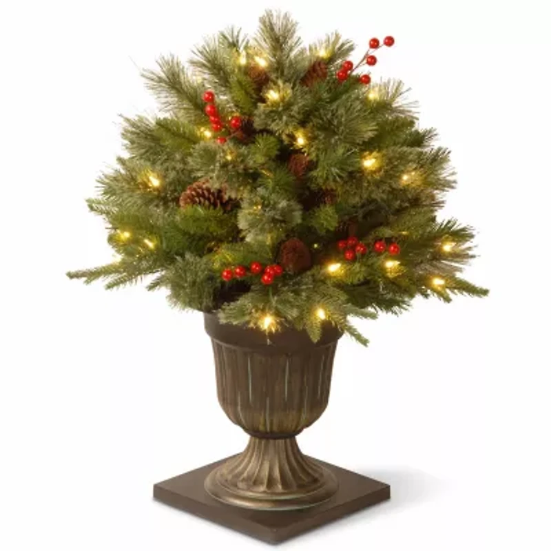 National Tree Co. Feel-Real Colonial Porch 2 Foot Pre-Lit Christmas Tree