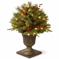 National Tree Co. Feel-Real Colonial Porch 2 Foot Pre-Lit Christmas Tree