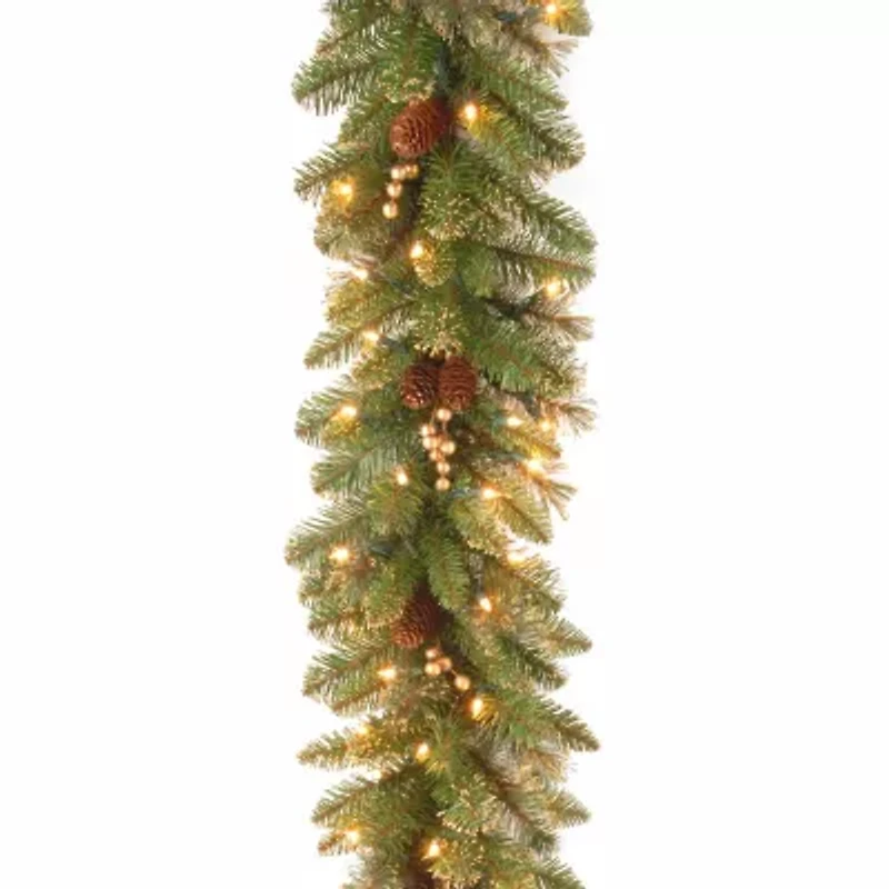 National Tree Co. Glittery Gold Pine Christmas Indoor Outdoor Garland