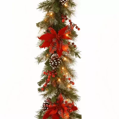 National Tree Co. Tartan Plaid Christmas Indoor Outdoor Garland