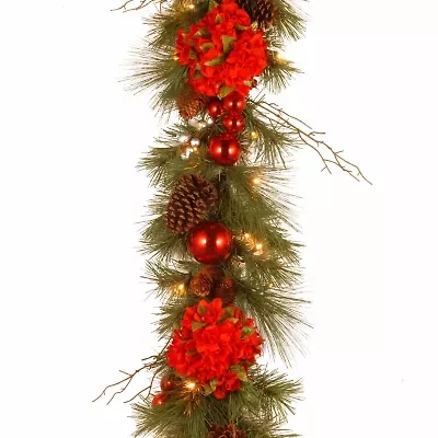 National Tree Co. Hydrangea Christmas Indoor Outdoor Garland