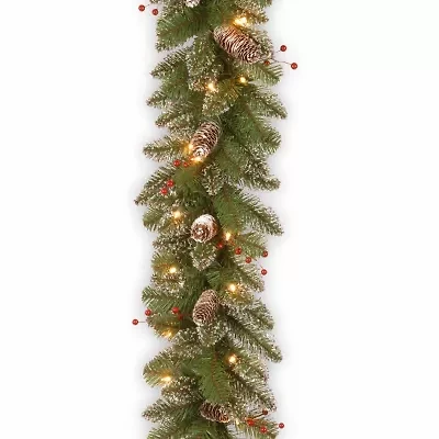 National Tree Co. Glittery Mountain Spruce Christmas Indoor Outdoor Garland