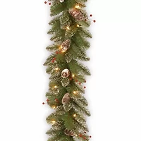 National Tree Co. Glittery Mountain Spruce Christmas Indoor Outdoor Garland