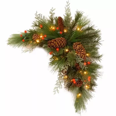 National Tree Co. White Pine Corner Swag Christmas Yard Art