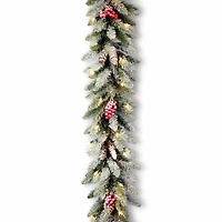 National Tree Co. Snow Splashed Dunhill  Fir Christmas Indoor Outdoor Garland