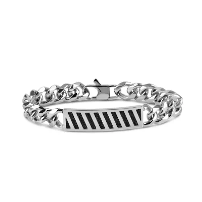 Mens Stainless Steel Solid Id Bracelet