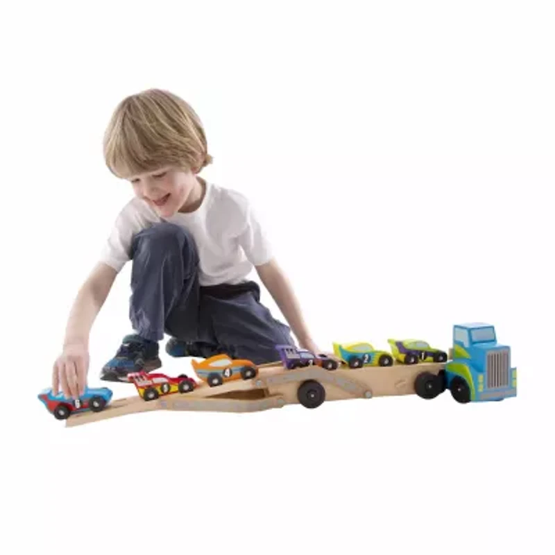 Melissa & Doug Mega Race-Car Carrier Interactive Toy