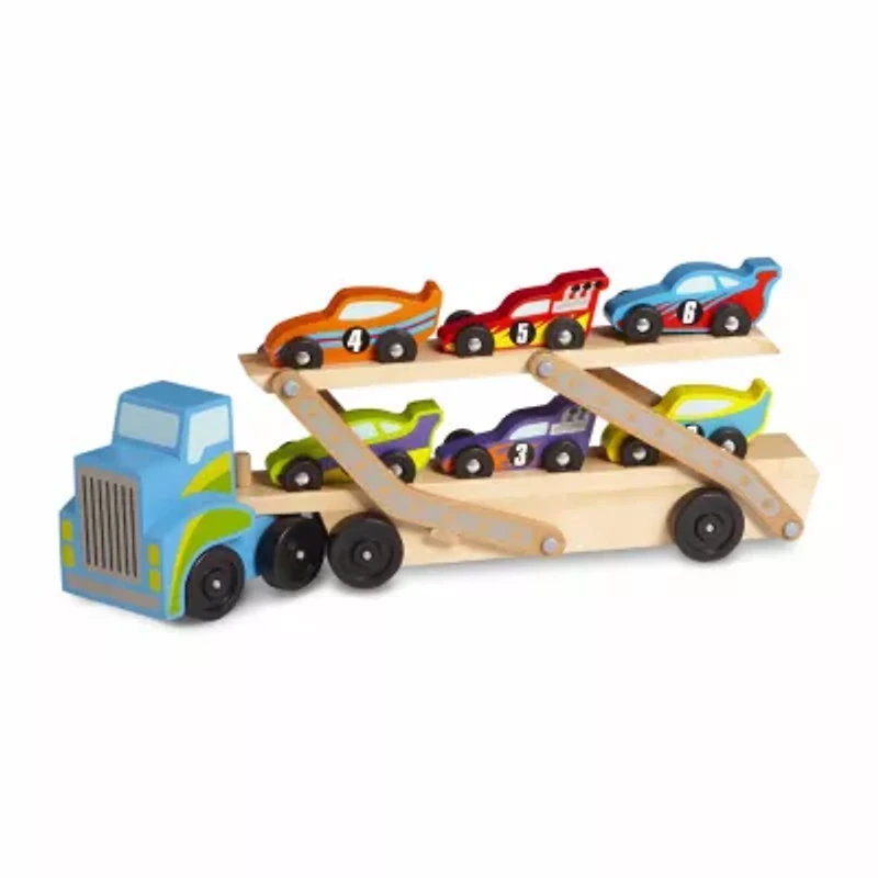 Melissa & Doug Mega Race-Car Carrier Interactive Toy