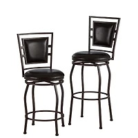 3Pc Adjustable Stool Set Swivel Seat