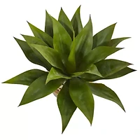 Agave Artificial Plant in Glazed Clay Pot