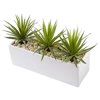 Mini Agave Artificial Plant in Rectangular Ceramic