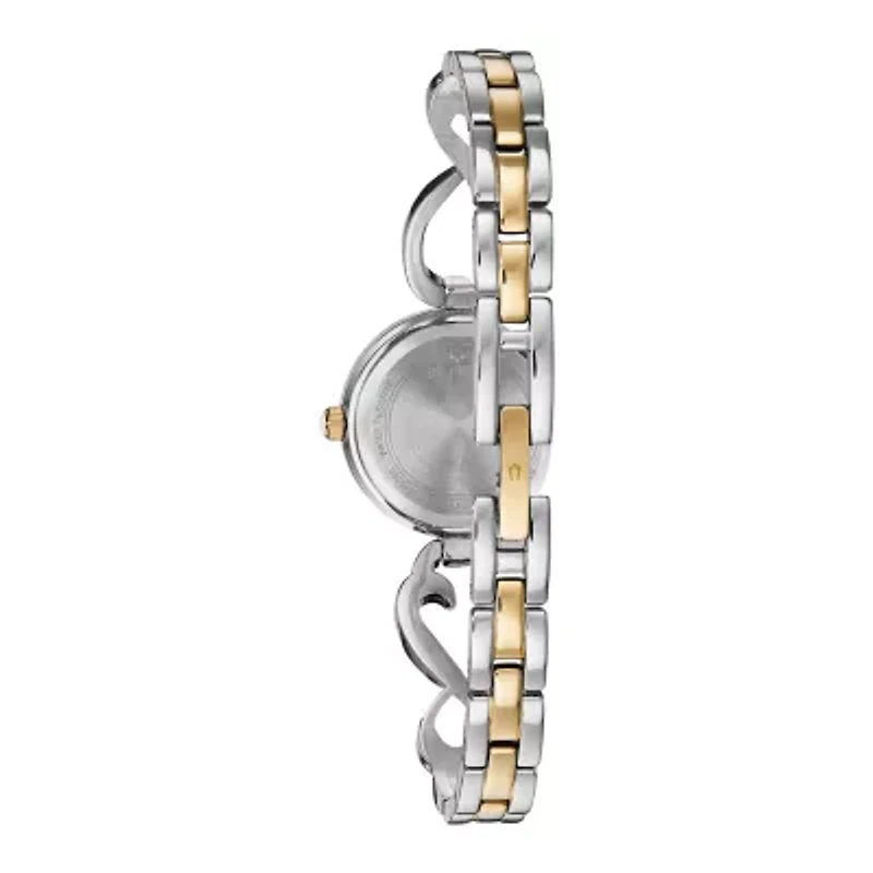 Bulova Crystal Womens Two Tone Stainless Steel Watch Boxed Set 98x120