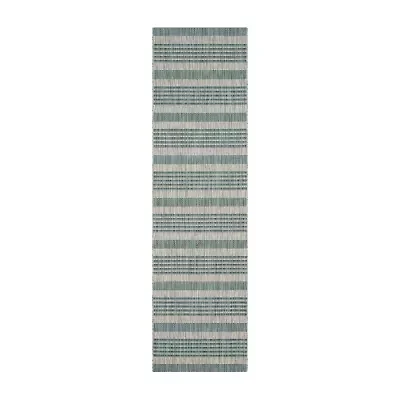Safavieh Courtyard Collection Major Stripe Indoor/Outdoor Runner Rug