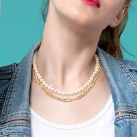 Womens White Inch Strand Necklace