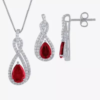 Gemstone Sterling Silver 2-pc. Pear Jewelry Set