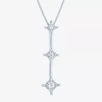 Womens Genuine White Diamond Accent 10K or Yellow Gold Pendant Necklace