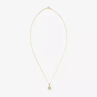 Diamond Blossom Womens 1/4 CT. T.W. Natural White Diamond 10K Gold Round 18 Inch Pendant Necklace