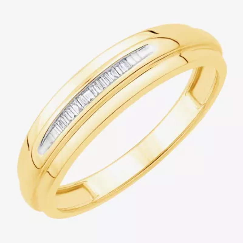3PC His and Hers Trio Wedding Set Featuring 3/4 CT.T.W. Natural Diamond Womens Bridal Set and Mens Wedding Band in 10K or 14K Two Tone Gold